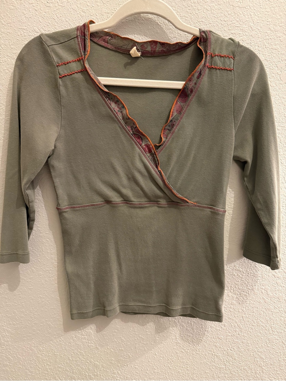 Boho-chic faux wrap top by TINY (an Anthropologie brand).